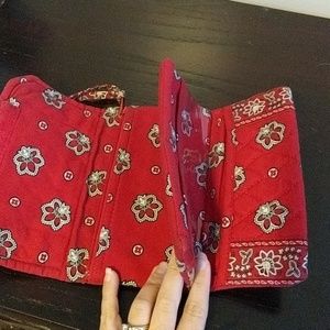 Vera Bradley Red Bandana Large Wallet